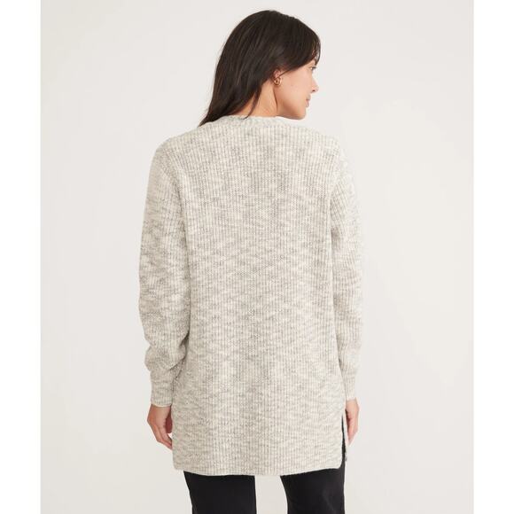 Marine Layer Womens Cabin Cardigan Oversized Chunky Knit Open Front Gray Size S - Picture 2 of 8